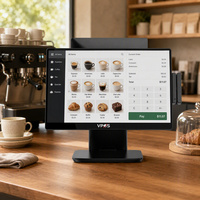 Terminal de point de vente tout-en-un à double écran de 15,6 pouces avec écran tactile capacitif 10 points et Bluetooth 5.2 pour les boulangeries et pâtisseries