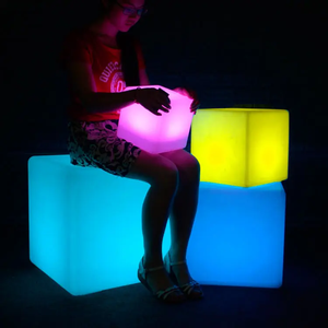 Cubo de luz Led recargable, impermeable, muebles led para exteriores, silla brillante, cubo de hielo, luz led, luz led, mesa de cubo - Product Image 3