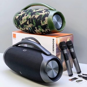 Altavoz de Karaoke Portátil para Exteriores con 2 Micrófonos Inalámbricos Original BOOMBOX3 Altavoz Inalámbrico de Tela <span class=keywords><strong>Caixa</strong></span> De Som Portatil - Product Image 1