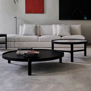 Mesa de <span class=keywords><strong>centro</strong></span> de panel de roca de madera maciza de América del <span class=keywords><strong>Norte</strong></span> minimalista, juego de mesa de <span class=keywords><strong>centro</strong></span> redonda Simple para sala de estar - Product Image 2