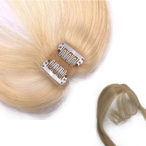Frangia di pizzo biondo naturale capelli umani frangia frangia-in all'ingrosso Bang Remy pezzo Chic ed elegante frangia per le donne - Product Image 1