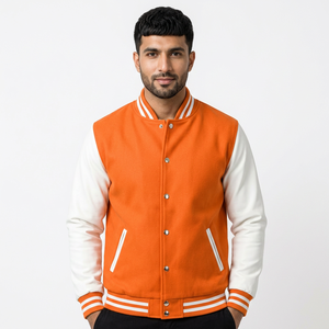 Custom Made Lightweight Anti-Wrinkle Breathable Canvas Varsity Jacket for Men <b>Top</b> Trending Hot Sale Item - Product Image 1
