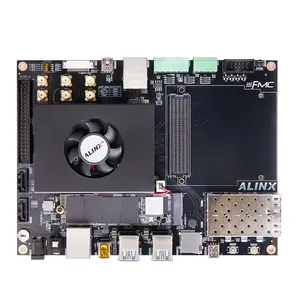 AXU9EG: Xilinx Zynq超音级 + MPSoC ZU9EG FPGA板FMC HPC定制PCB pcba天线