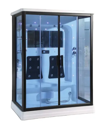 Cabina doccia interna di lusso su misura in vetro chiuso bagno con doccia a vapore completo