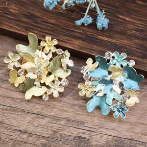 Broche Magnético Elegante de Flor com Strass e Esmalte, em Liga Metálica, com Design de Borboleta e Alfinete de Segurança, para Noivado e Casamento Feminino - Product Image 3