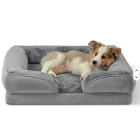 Canapé-lit orthopédique confortable et moelleux pour grands chiens, avec mousse à mémoire de forme pour soulager les douleurs articulaires, antidérapant, pour une utilisation intérieure toute l'année