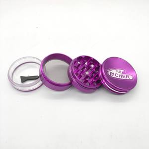 Broyeur à herbes sèches en alliage d'aluminium à 4 couches, durable et luxueux, vente en gros, emballage en vrac, logo personnalisé pour utilisation - Product Image 3