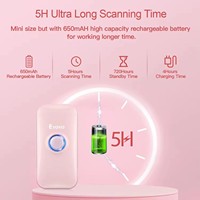 Eyoyo Portable Mini Pink 3-in-11D Laser Qr Lector de código de barras Escáner de código de barras para inventario de almacén
