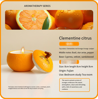 Orangen-Aromatherapie-Kerze für Innenräume Langanhaltend Heim Schlafzimmer Licht Aroma Niedrige Temperatur Orangen-Aroma-Kerze