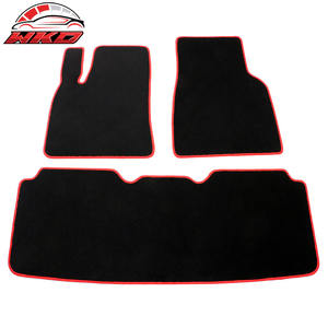 พรมปูพื้นสำหรับรถยนต์เทสล่า รุ่น S ปี 2012-2020 สีดำ วัสดุกำมะหยี่ สำหรับแถวหน้าและแถวที่สอง - Product Image 1