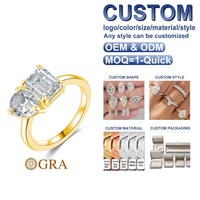 Bague explosive pour femme en argent S925 avec diamant du Mozambique 3 carats, design exquis et élégant, modèle S925 Silver Cross Border Alien Mozambique Diamond Women's 3CT Explosive Ring Small Candy Design Exquisite Ring