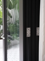 Modern Design Transparent Glass Bi-Fold Partition Wholesale Windproof Waterproof Aluminum Sliding Kitchen Living Room Home Use