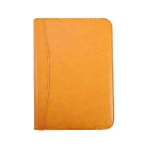 Multi-color Luxury Eco-Friendly Leather Zipper Closure Slim Travel Notebook Customizable <b>Pocket</b> Silk Screen Printed Business - Product Image 3