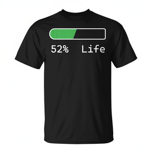 T-shirt Life Percentage, cadeau d'anniversaire pour 52 ans, unisexe, col rond, manches courtes, impression numérique - Product Image 3