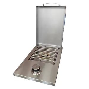 Atacado 304 Aço Inoxidável Construído em Griddle Fogão Bbq <span class=keywords><strong>Grill</strong></span> Único Duplo Dentro queimador a gás - Product Image 1