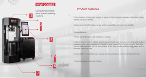 Испытательная машина для определения прочности на сжатие 2000 кН/3000 кН, оборудование для испытаний на сжатие, гарантия 1 год - Product Image 4