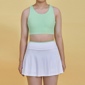 Vente en gros Fitness 2 pièces jeunes filles pantalon <span class=keywords><strong>jupe</strong></span> plissée Golf jupes haut soutien-gorge Tennis formateur ensemble avec poches - Product Image 6