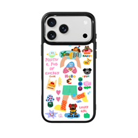 Coque de téléphone AG Feeling Black Edge avec motif Gilding Island Girl pour iPhone 17, 17 Pro Max, 16 Pro, 15, 15 Pro Max – Coque magnétique