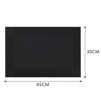 Tapis de table à manger modernes en PVC napperons carrés tissés résistants à la chaleur antidérapants tapis de plaque de cuisine lavables vinyle durable