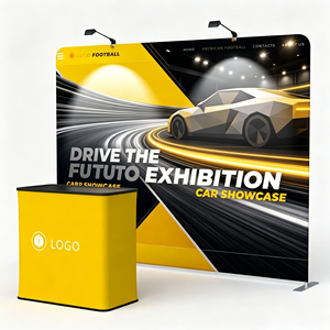 Support d'affichage publicitaire pliable rapide en alliage d'aluminium avec toile tendue pour stand <span class=keywords><strong>de</strong></span> salon professionnel et conférence - Product Image 1