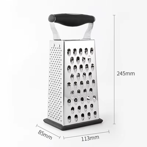 <span class=keywords><strong>Râpe</strong></span> à légumes 4 faces <span class=keywords><strong>professionnelle</strong></span> de 10 pouces, <span class=keywords><strong>râpe</strong></span> à fromage <span class=keywords><strong>parmesan</strong></span> avec base antidérapante et poignée souple - Product Image 3
