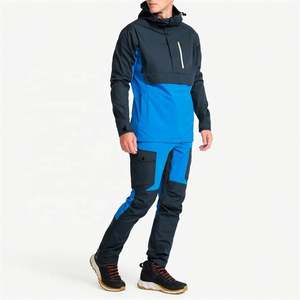 Conjunto de chaqueta de hombre chándal bloque de color poliéster impermeable a prueba de viento deporte exterior personalizado fabricante OEM - Product Image 1