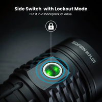 Lampe torche puissante Sofirn Q8 Plus 16000LM rechargeable, haute luminosité, 6x LED, Anduril 2.0 UI, lampe de recherche pour le camping en plein air
