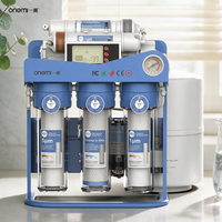 Sistema de Ósmosis Inversa (RO) OEM/ODM de 75 GPD, 7 Etapas, Alcalino, Mineral, Purificador de Agua Bajo Fregadero con Tanque y Monitor de TDS