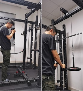 ระบบสายเคเบิ้ลสำหรับดึงข้อศอกลง (LAT Pull Down) พร้อมเชือกสำหรับฝึกกล้ามเนื้อไตรเซ็ปส์ เหมาะสำหรับใช้ในยิมที่บ้าน - Product Image 5