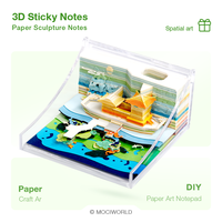 Bloc-notes en papier 3D de haute qualité, paysage aquatique, architecture, cadeaux d'anniversaire, souvenirs, notes en papier 3D