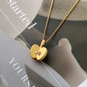 Collier pendentif exquis haut de gamme en argent pur S925, anneau rotatif simple en forme de goutte d'eau brossé, anneau en Y, Luo Shen's - Product Image 1
