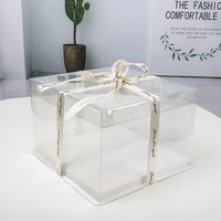 Boîte à gâteau de luxe transparente en vrac de 10, 12 et 14 pouces de haut