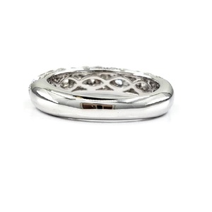 Anillo de boda de oro blanco de 18 quilates con diamantes, joyería fina de gama alta, para boda o compromiso - Product Image 3
