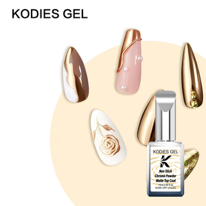 KODIES GEL Polvo cromado mate capa superior antiadherente <span class=keywords><strong>Topgel</strong></span> mate ruso sin HEMA/TPO Capa superior mate a prueba de cromo Man - Product Image 2