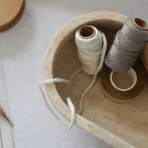 SAIDKOCC Bol <span class=keywords><strong>de</strong></span> rangement personnalisé en marbre naturel pour fruits et collations, service à thé <span class=keywords><strong>de</strong></span> luxe français pour salon, décoration intérieure - Product Image 6