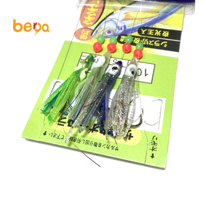 Polpo di Acqua Salata Lampeggiatore Pelle di Pesce Piuma Sabiki Impianti Esca esche da pesca con <span class=keywords><strong>6</strong></span> o 8 ganci - Product Image 1