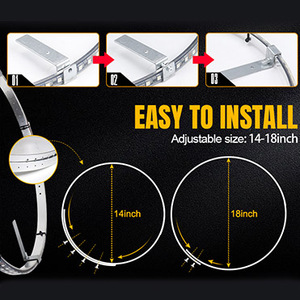 Đôi Hàng đèn LED bánh xe vòng ánh sáng cho độ sáng tối đa, được thiết kế để phù hợp với 14-18 inch vành, cho universial xe ô tô - Product Image 4