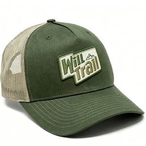 หมวกแก๊ปทรง Trucker สองสีแบบกำหนดเอง ปีกโค้ง ปักลาย ระบายอากาศดีด้านหลัง ปรับขนาดได้ด้วย Snapback เหมาะสำหรับกิจกรรมกลางแจ้ง แคมป์ปิ้ง และเบสบอล - Product Image 2
