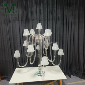 Grand lustre en cristal de haute qualité avec plusieurs bras pour les fournitures de mariage, décoration de table, centre de table - Product Image 2