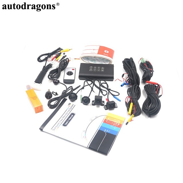 Autodragons Universal 4 Cameras HD 1080P Recorder Surround View Monitoring Reversing Aid System Car 360 Camera System