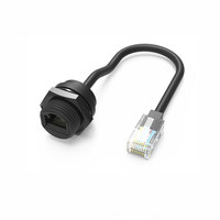 Connecteur de convertisseur cat7 bnc à rj45 mâle à femelle étanche 10 broches, connecteur de coupleur de prise cat6, câble rj45