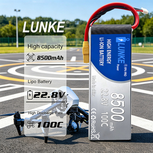 Batterie Lipo 6S 22.8V 8500mAh 100C Haute Décharge, Accessoires et Pièces Détachées pour Avion, Voiture, Bateau RC 102050 - Product Image 4