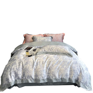 Parure de lit quatre pièces en soie lavée minimaliste, soyeuse et rafraîchissante pour l'été - Product Image 5