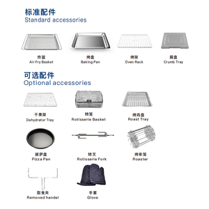 Family-Size 30L 1800W Stainless Steel Countertop Electric Air Fryer Oven Without Oil Pizza Toast 4 Accessories for Household Use - Product Image 3