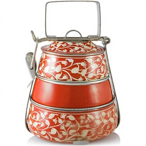 Premium Quality Sale Multifunctional Stainless Steel Lock Clip Tiffin <b>Metal</b> Food Container Lunch Box Custom Design Printed - Product Image 1