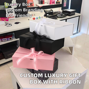 Professional Custom Luxury Paperboard Gift Box Ribbon for Socks Personal Logo Matt Lamination Spot UV Embossing Recyclable Flat - Product Image 2