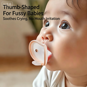 Sucette pour bébé nouveau-né, design ultra-doux, sensation de sein maternel, silicone, utilisation nocturne, forme de <span class=keywords><strong>tétine</strong></span> plate, aide au sevrage, apaisement du sommeil, 0-12 mois - Product Image 5