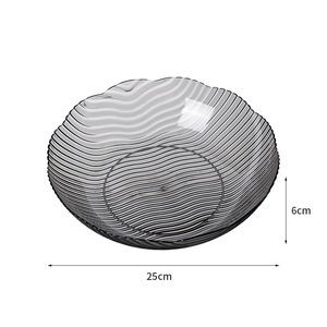 Home Plastic Fruit Plate Transparent Wave Design Luxury Style Snack Dish Coffee Table Use - Product Image 4