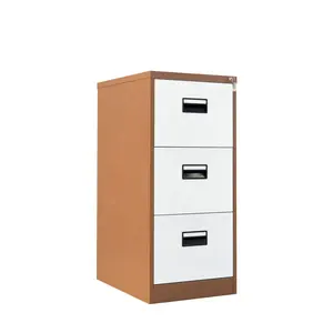 Modern steel metal drawer storage cabinet A4 Folder 3 drawer steel metal filing cabinet specifications manufacture