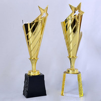 Trophées en cristal personnalisés avec gravure laser 3D, trophées en cristal étoile, récompenses en verre gravées, trophées en cristal pour entreprises